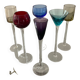 Series of 6 vintage stemmed glasses