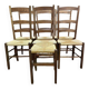 6 high-backed straw chairs