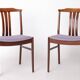Paire de chaises suédoises vintage par LBG Group – années 1970, hêtre et tissu violet