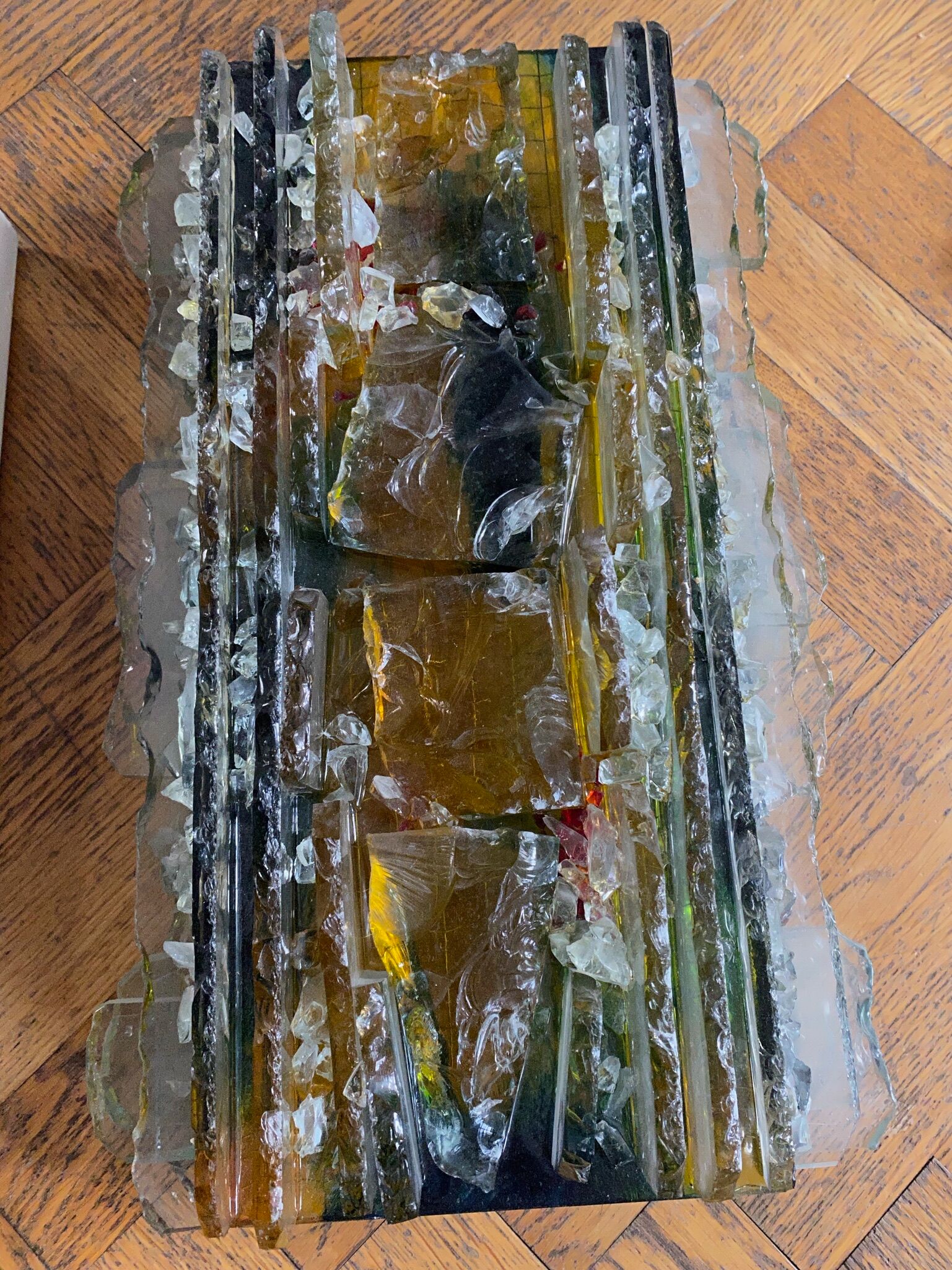 Pair of model glass wall lamps Chartres by Van Oyen for Raak