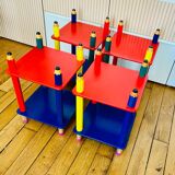 Set of 4 “Crayon” bedside tables - 1980s - Pierre Sala