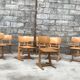 Series of 10 casala children's chairs in vintage light wood