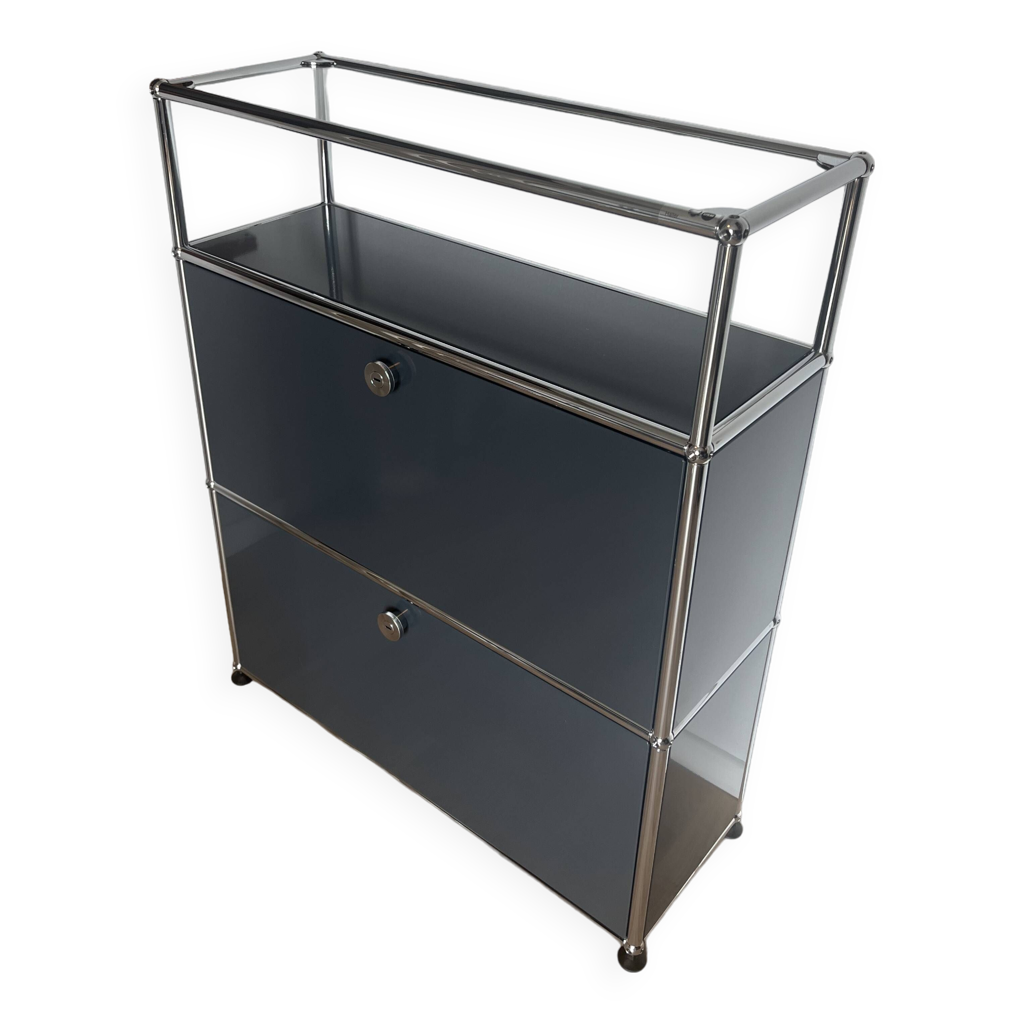 Commode USM Haller en Gris Anthracite (dernière génération) | Selency