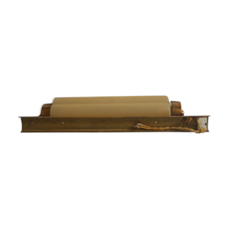 Brass art deco wagon wall lamp