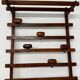 Antique Italian design wall coat rack Ezhio Longhi / Elam vintage teak