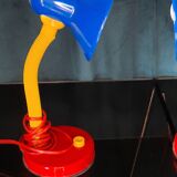 Multicolored table lamp 1980s Memphis style