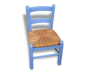 Petite chaise pour enfant en paille et bois