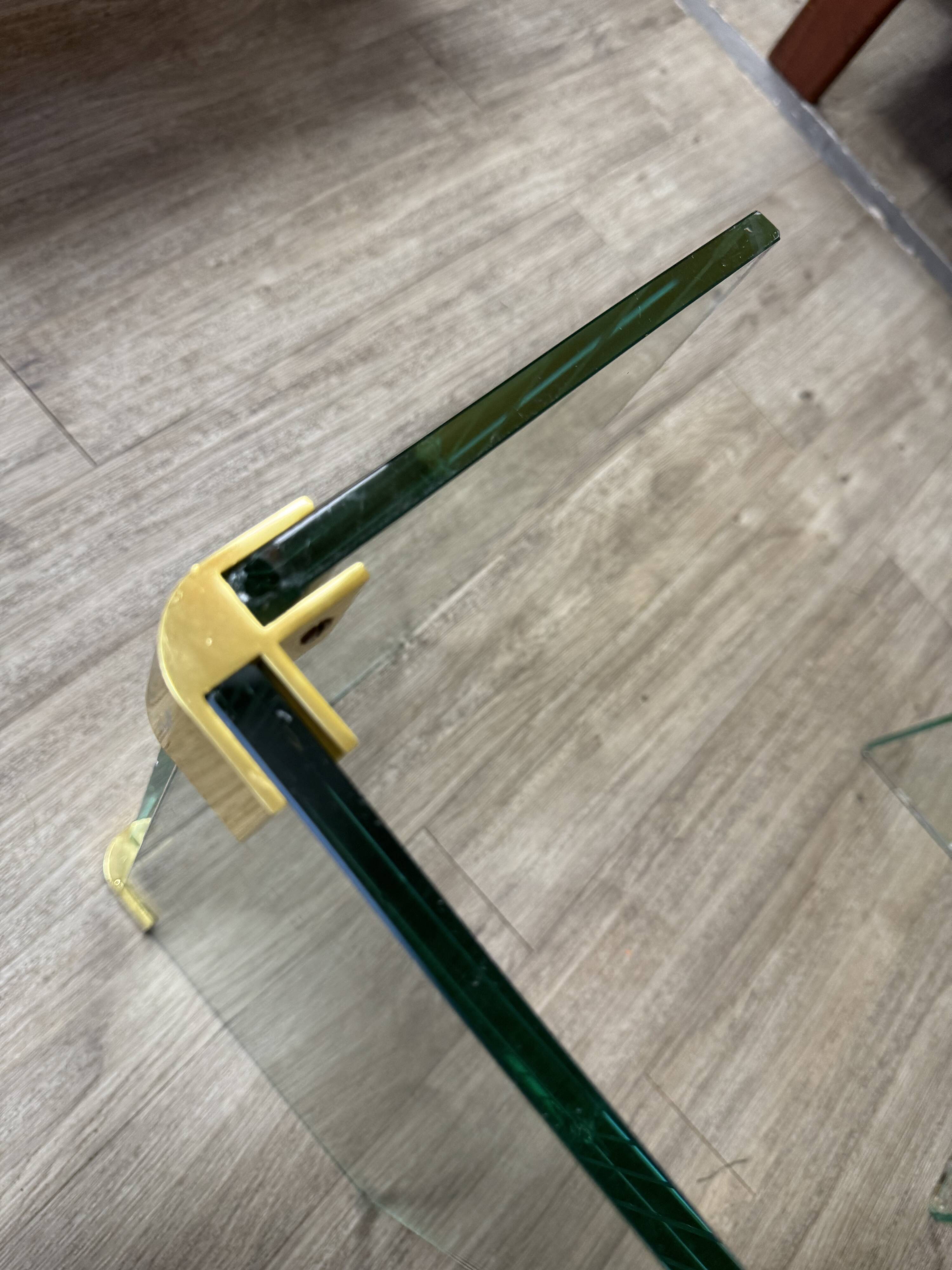 Vintage glass coffee table 70s