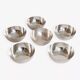 Silver-plated metal cups, ice cream or sorbet cups
