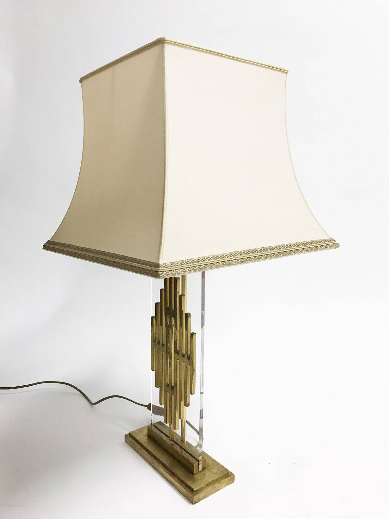 Vintage bronze table lamp, 1960s