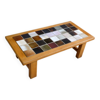 Elm and sandstone coffee table, 1970