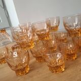 Set of 23 vintage 50s rosaline glasses