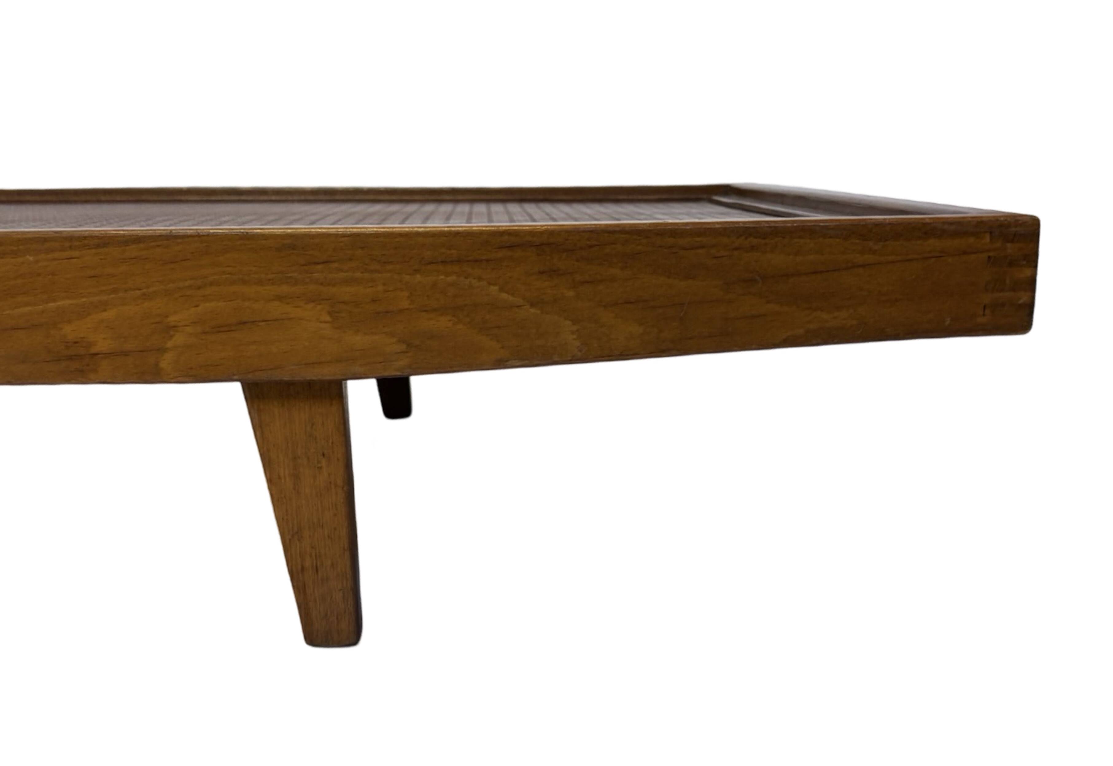 Mid-century daybed with removable backrest in oak 50's design