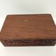 Rectangular wooden box deco hand-carved flowers
