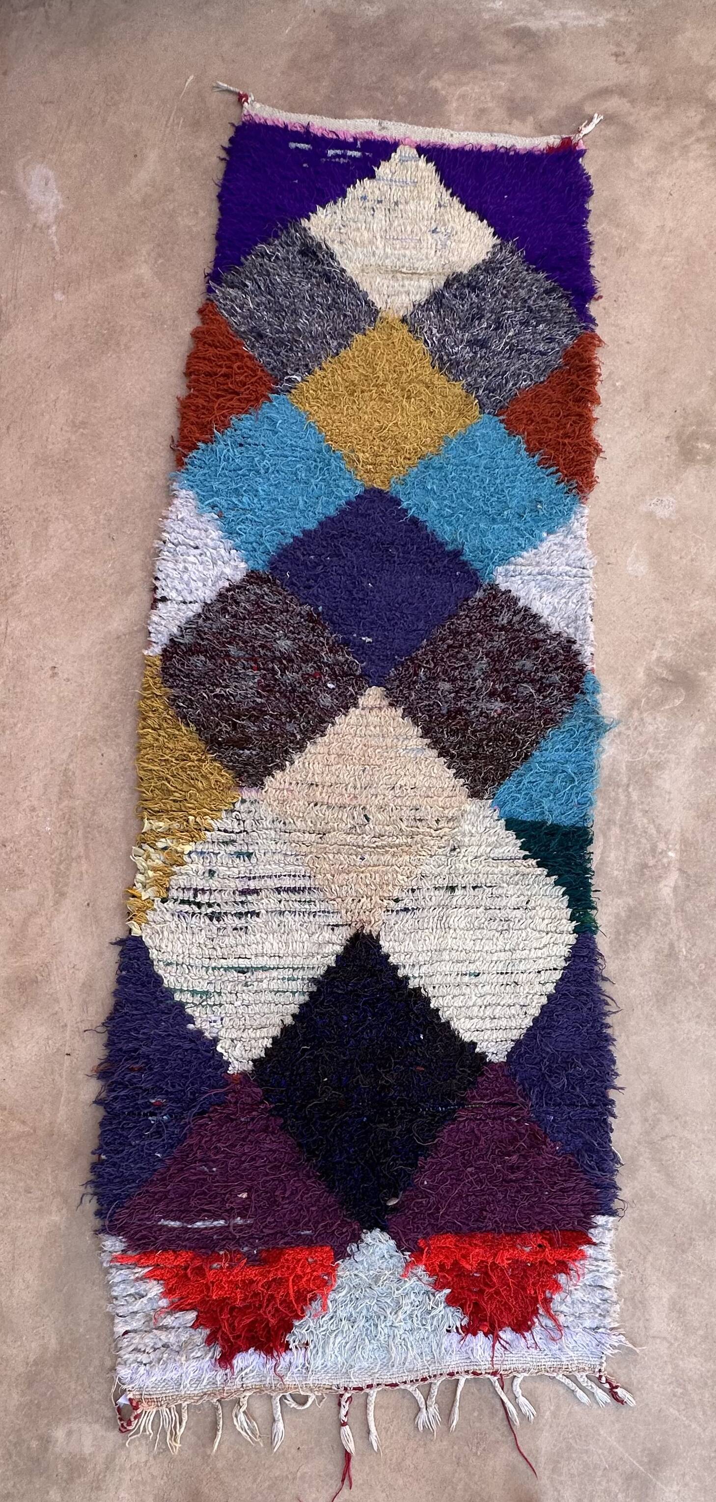 Tapis Marocain Azilal coloré - 98 x 292 cm