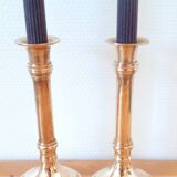 Duo of golden candlesticks
