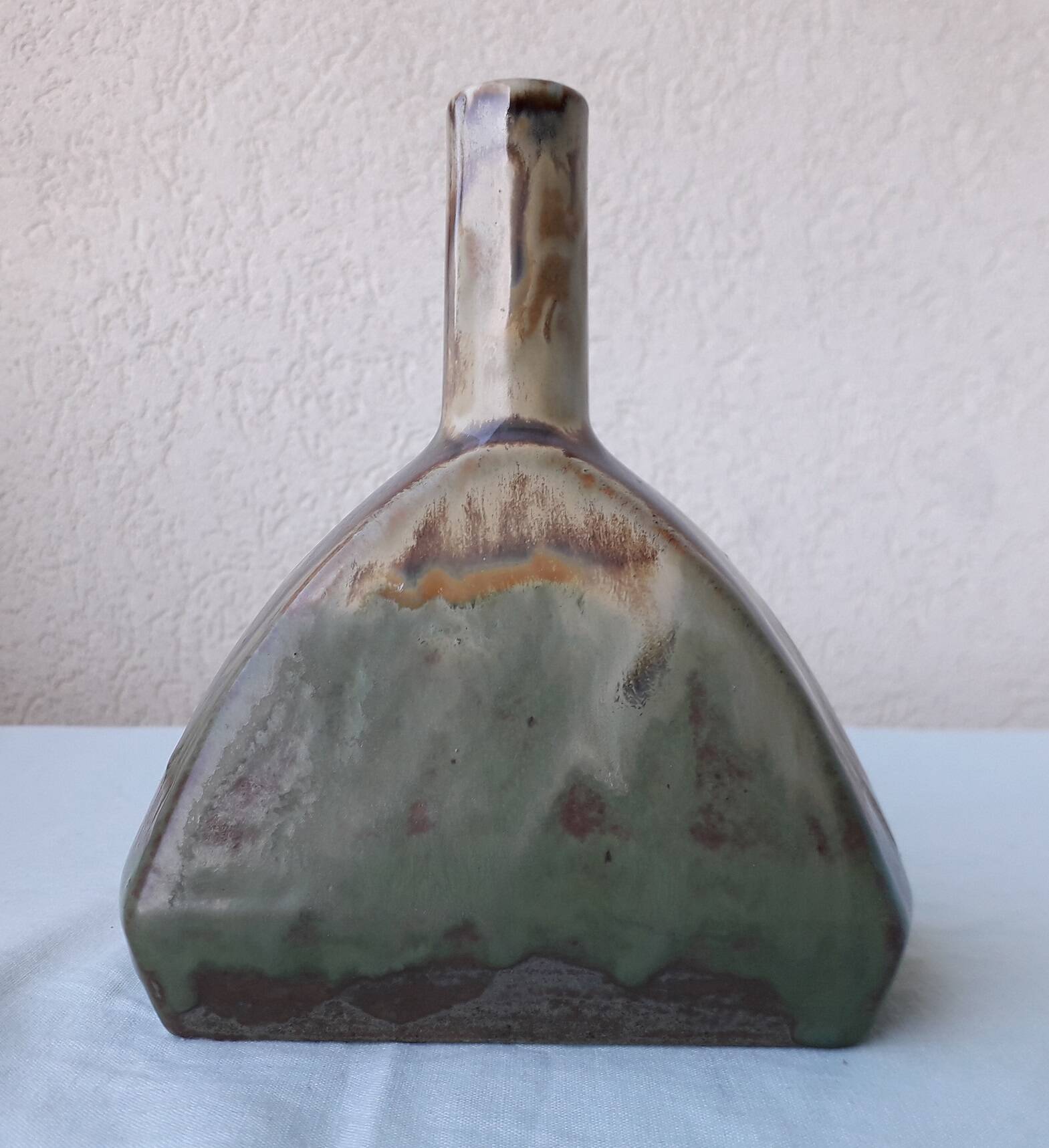 Fournier Demars stoneware bottle or soliflore