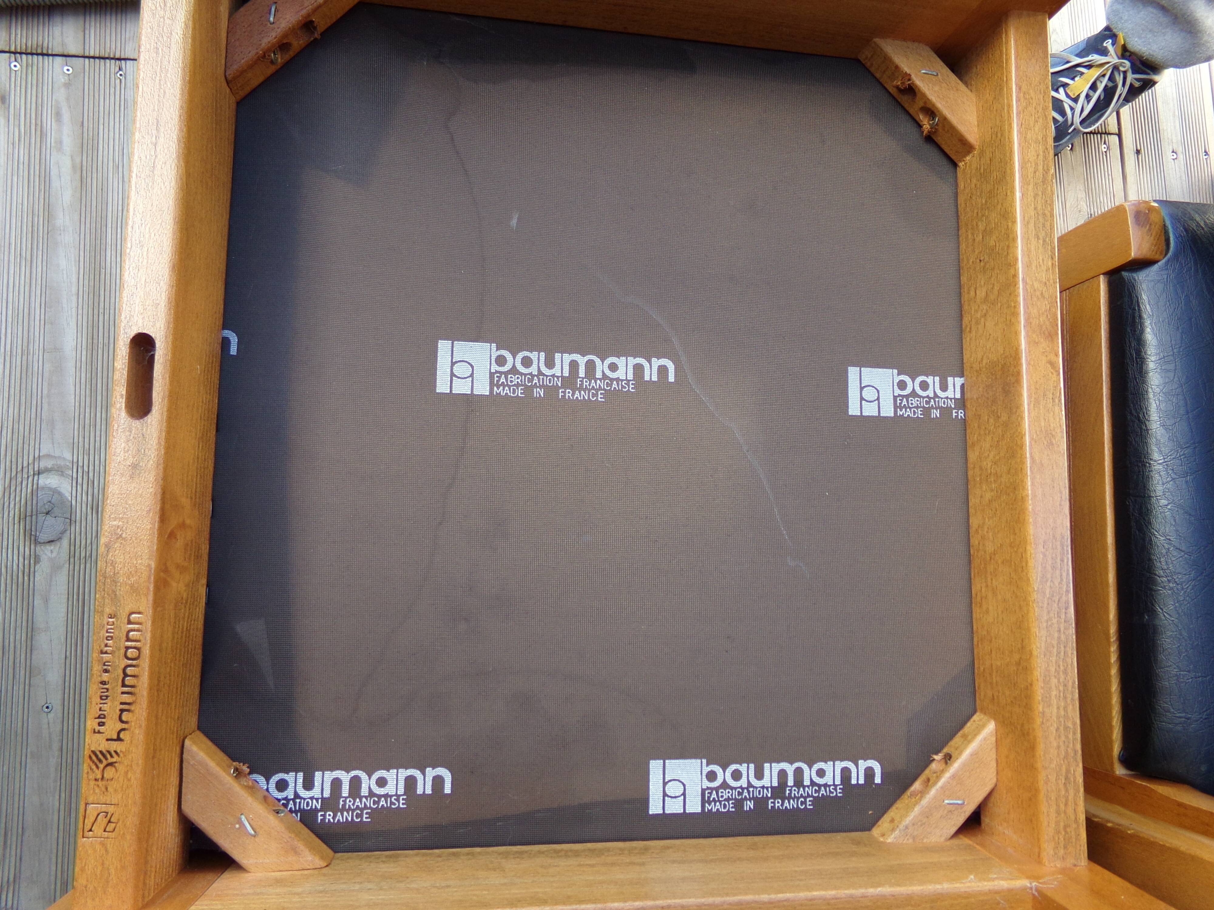 4 chairs baumann imitation black leather