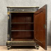 Superbe meuble d'appui Boulle époque Napoleon III laqué noir vers 1850