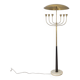 Lampadaire vintage des années 50 en onyx et laiton doré design italien