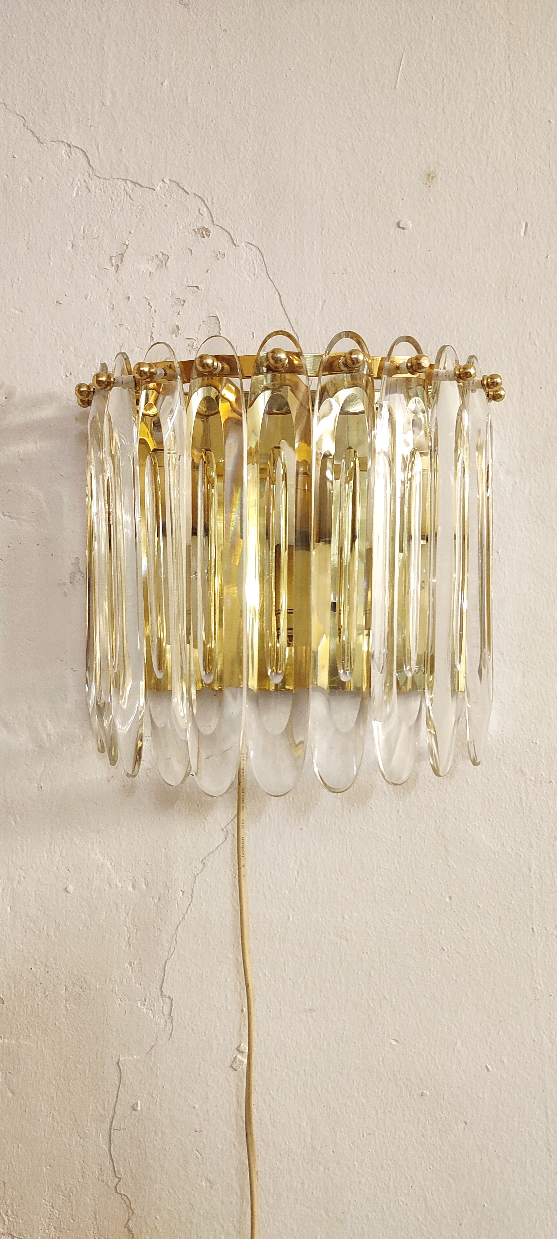 Crystals sconces Italy, 1970