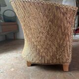 Fauteuil en rotin vernis
