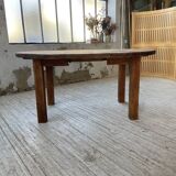 1950s round pine table with extensions