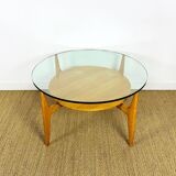 Glass coffee table