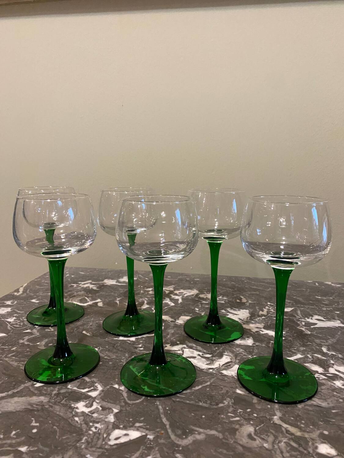Green stemmed glass