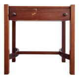 Mahogany bedside table by Jacques Hauville for Roche Bobo