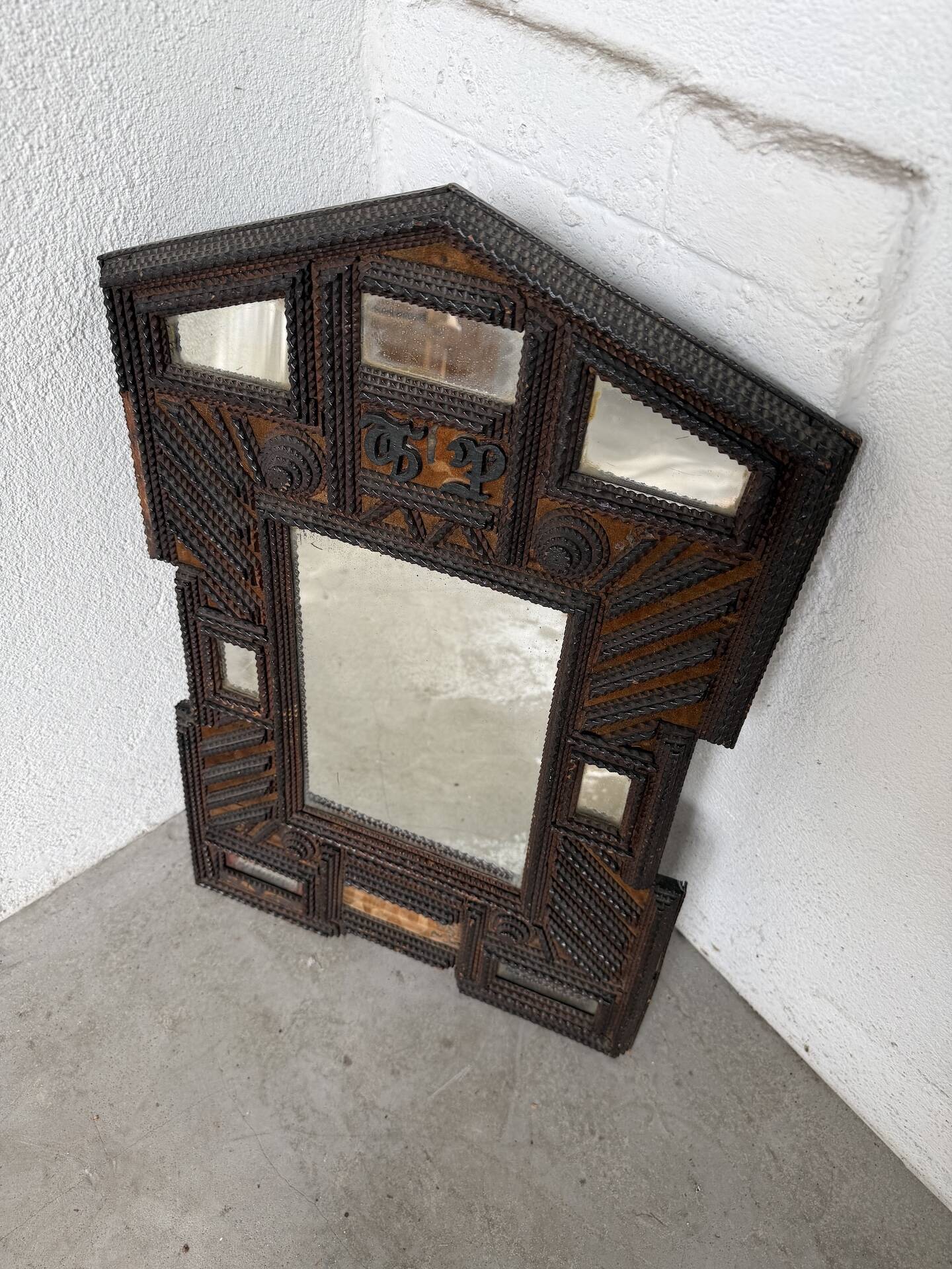 Tramp Art Mirror 1903