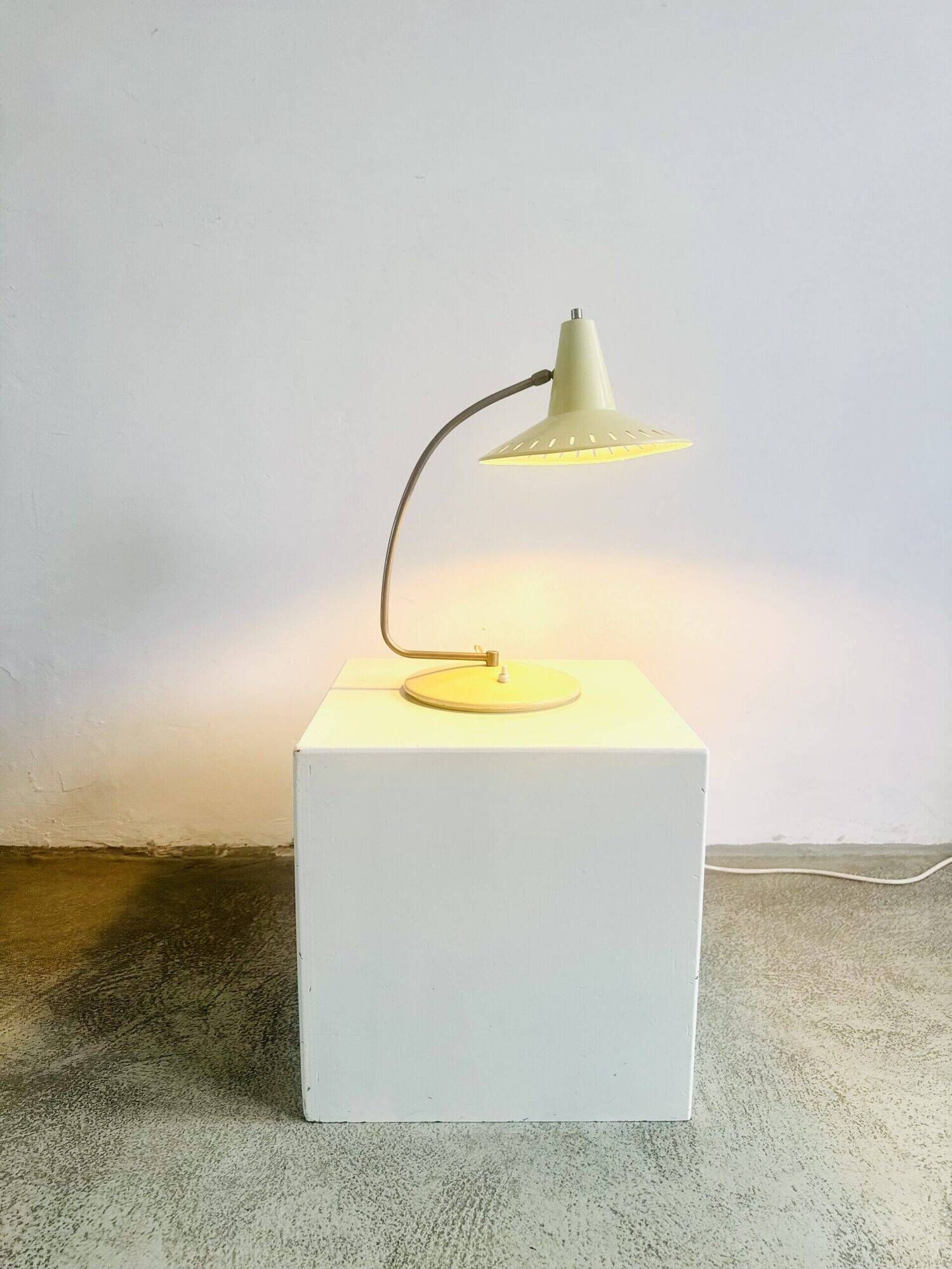 Perforated Saucer-Shaped Table Lamp Anvia Nederland, The Netherlands 1950S