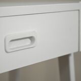 Scandinavian bedside table painted in white