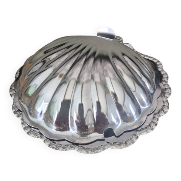 Beurrier coquillage inox vintage