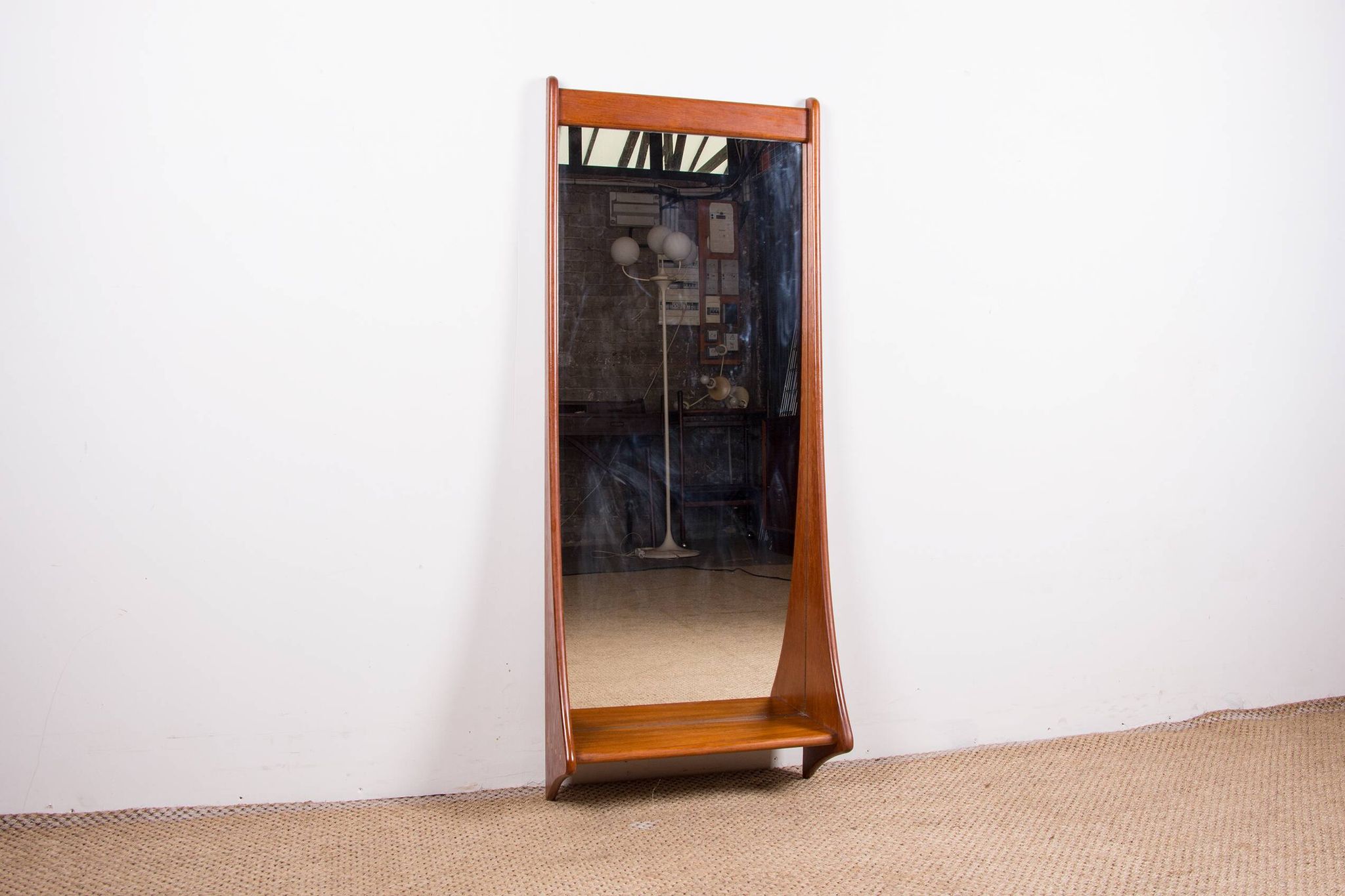 Large wall mirror in Danish teak by Pedersen and Hansen 1960.