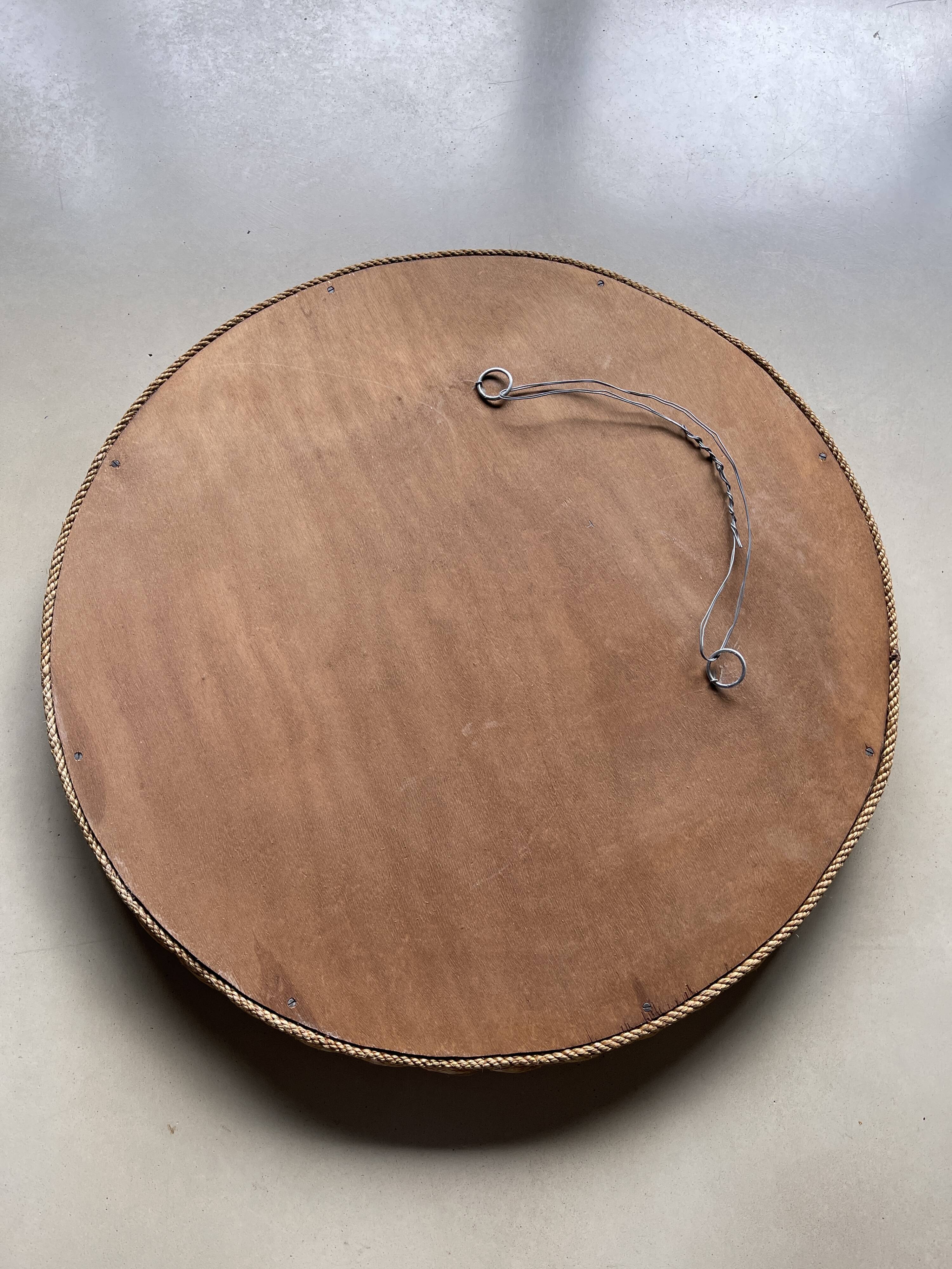 Vintage mirror in rope