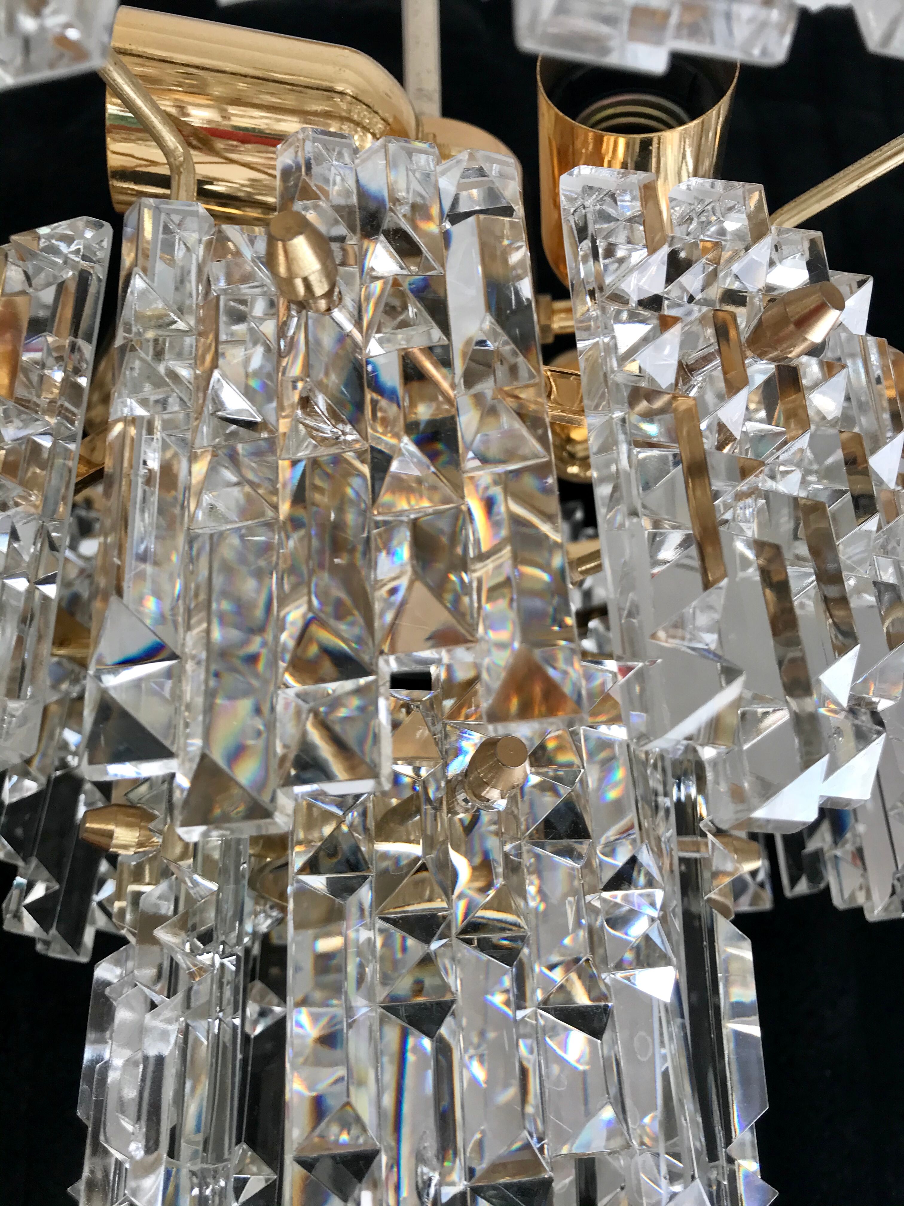 Kinkeldey chandelier crystal golden structure