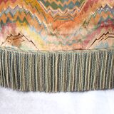 Multicolored velvet toad armchair