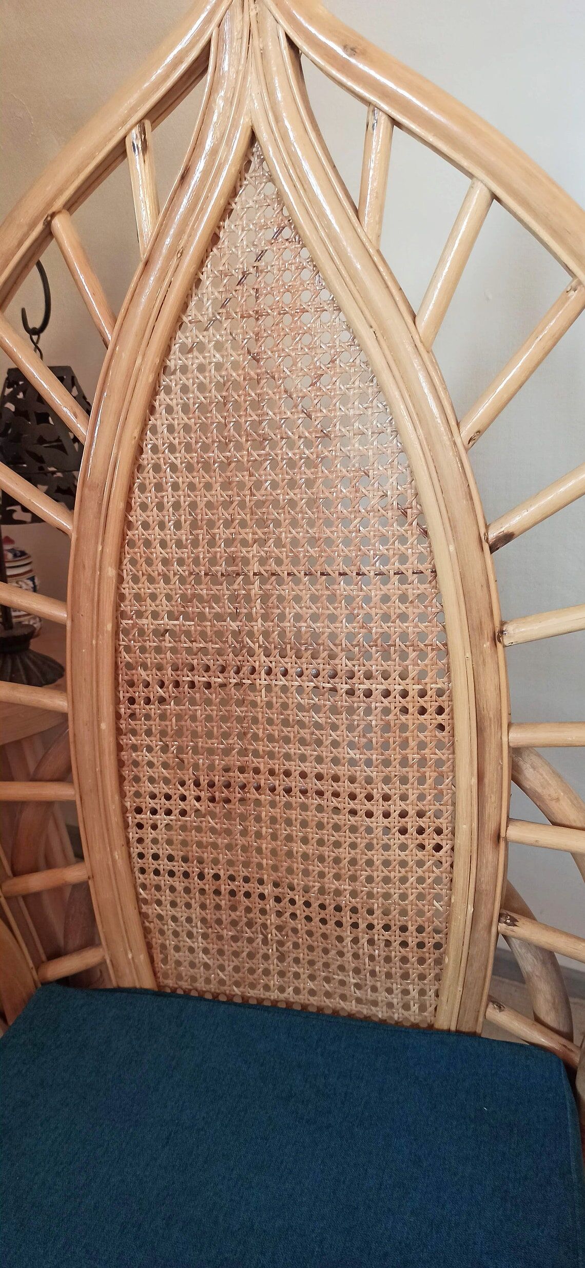 Rattan armchair and canning