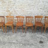 Mismatched bistro chairs