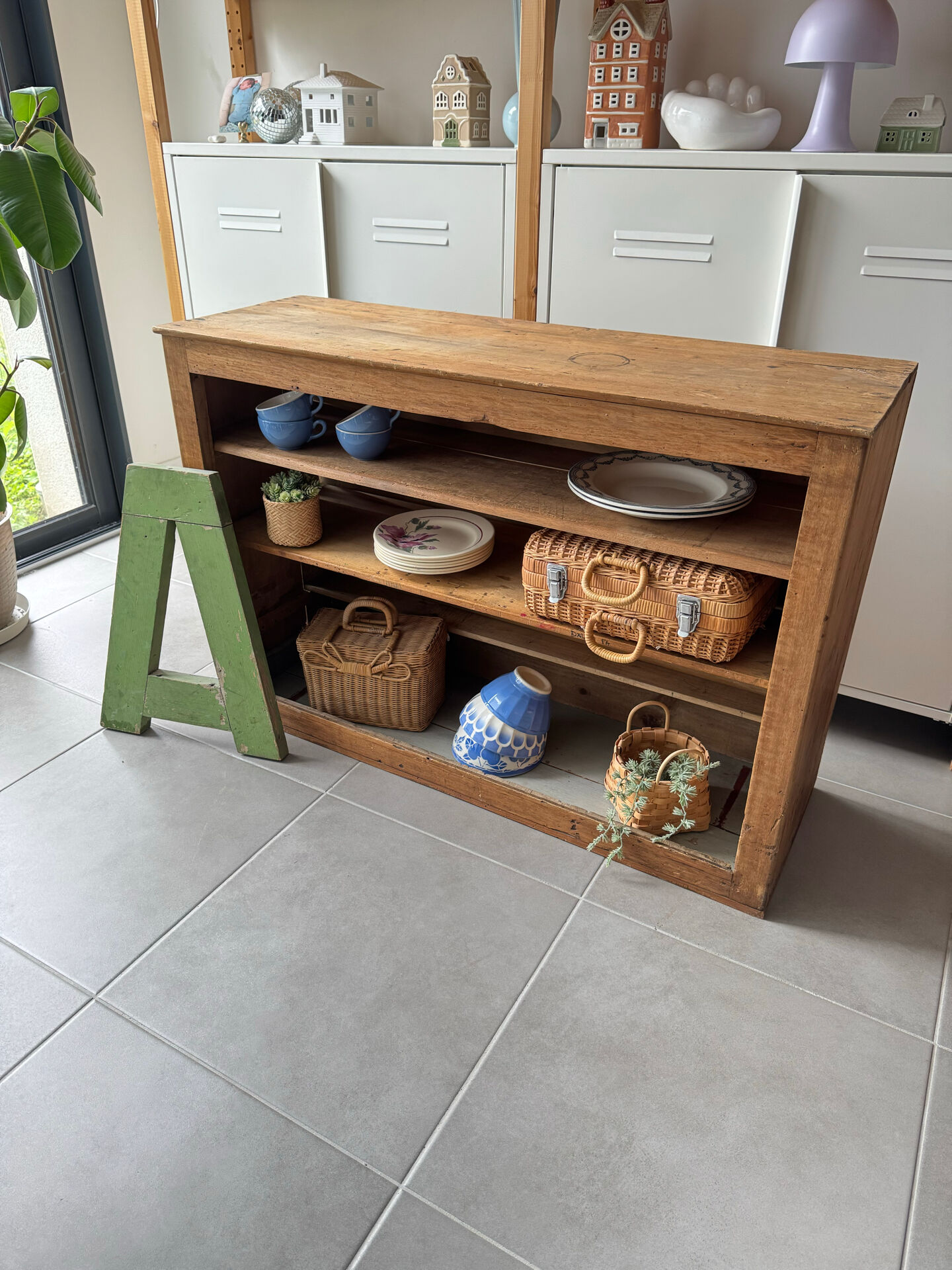 Workshop furniture, low workshop sideboard, charming furniture