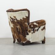 Fauteuil art déco en peau de vache