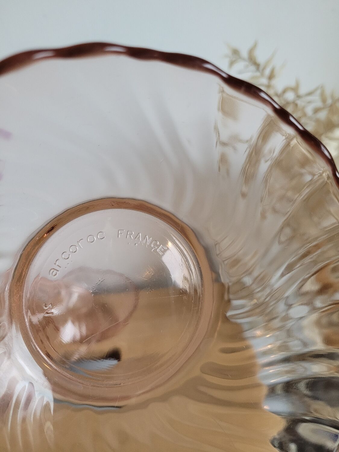 Lot 4 glass bowls Rosaline Arcoroc