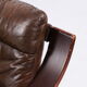 Vintage danish mid century  3 person sofa in brown leather 1970,s