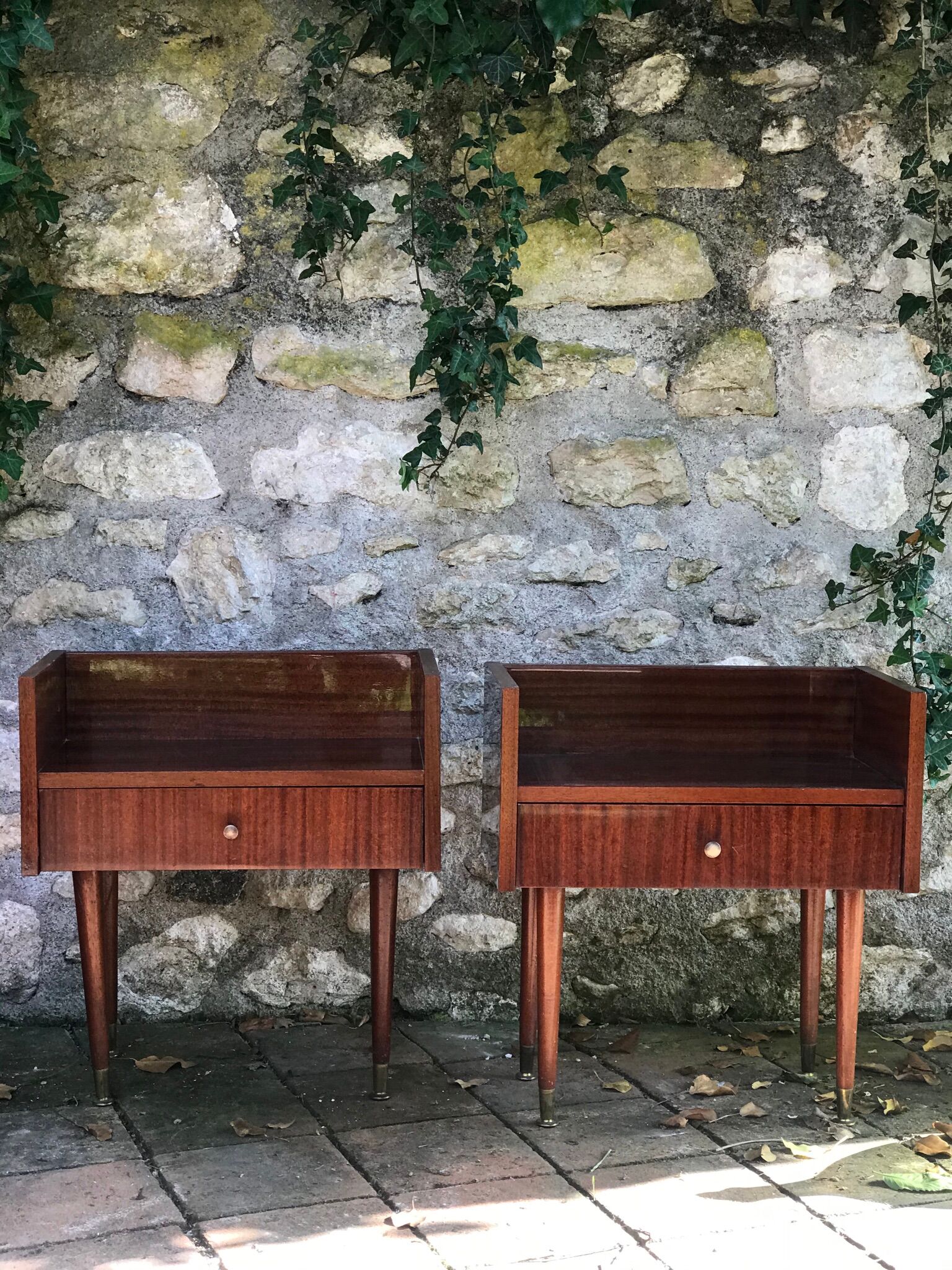 Pair of vintage bedside tables