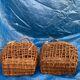 Lot de 2 petits paniers en osier tressés main