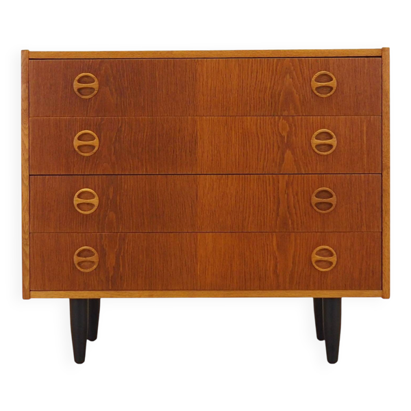 Commode en frêne des années 1970 avec des poignées distinctives, Danemark