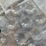 Set of old pressed moulded glass bowls