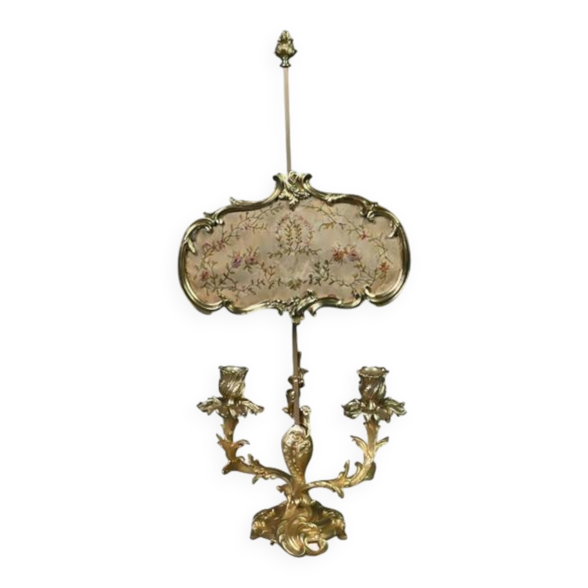 Chandelier with a gilded bronze shade, Louis XV style – Mid 19th century