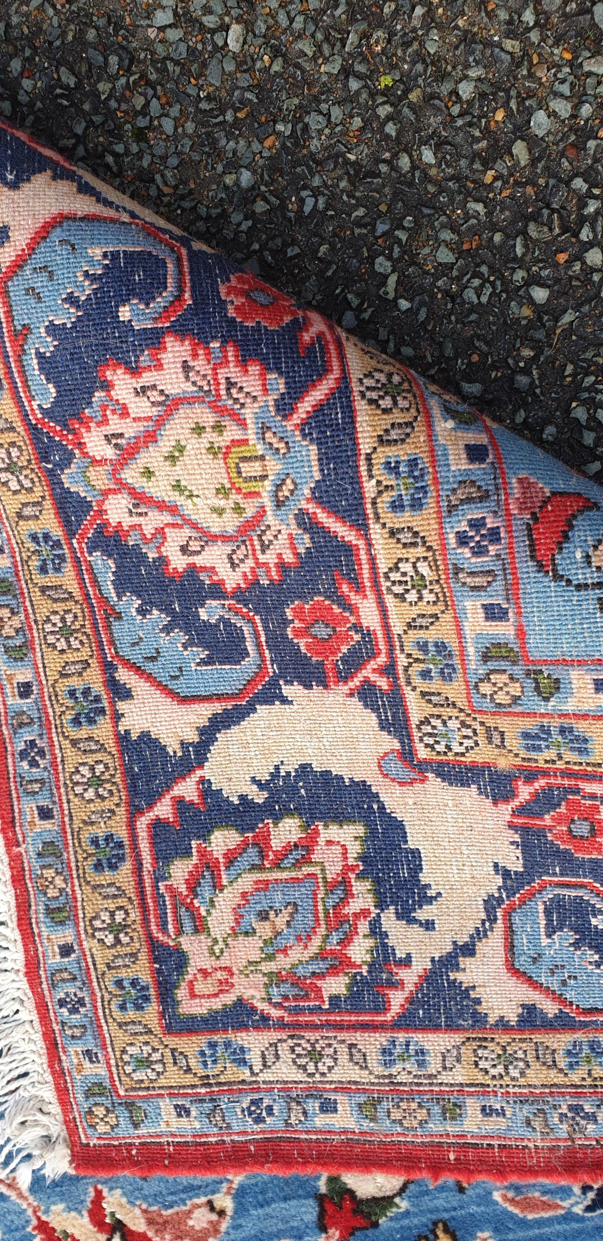 Royal blue oriental rug